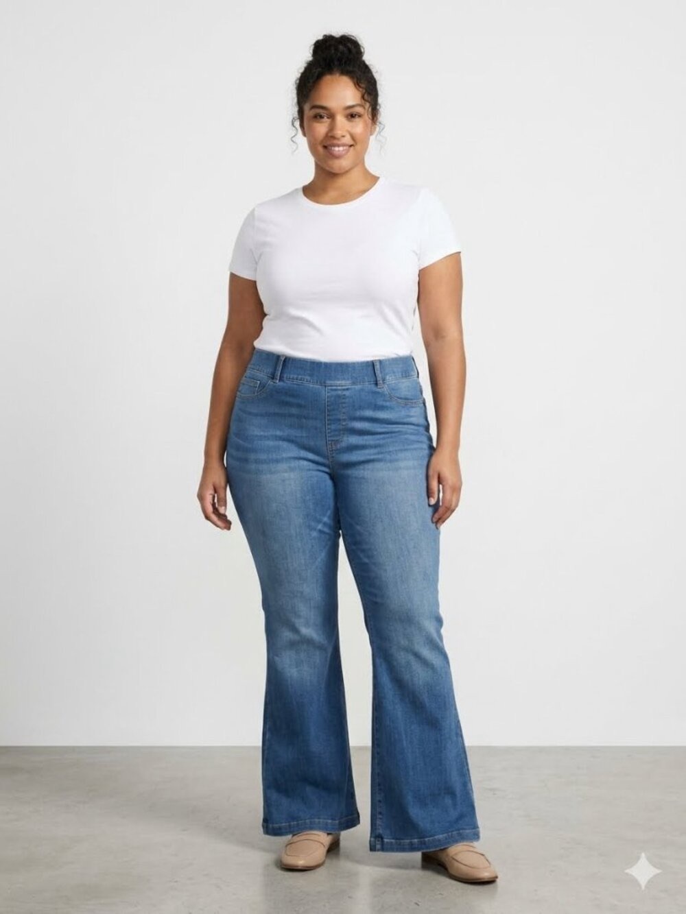 Spanx EveryWear Pull-On Flare Jeans in Vintage Indigo size 3X